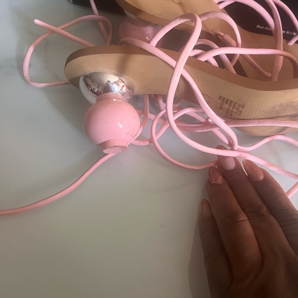 INC strappy pink 1” heels - Picture 4 of 8